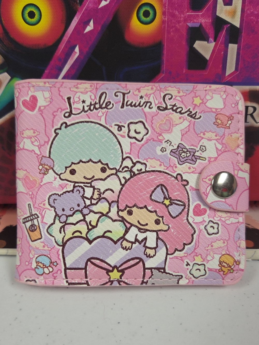 Sanrio Little Twin Stars Pastel Pink Fold Wallet